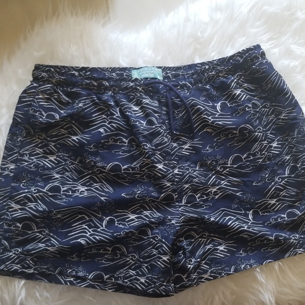 Blue Waves Swim Trunks